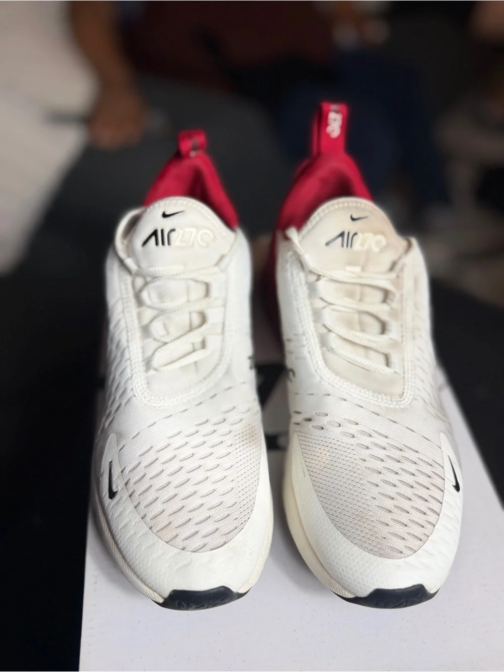 Nike Air Max 270 Off-White with Red Accents